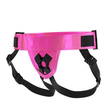 Luxurious Mina Lustre Strap-On Harness featuring an adjustable design, perfect for pleasure seekers looking for comfort and style.
